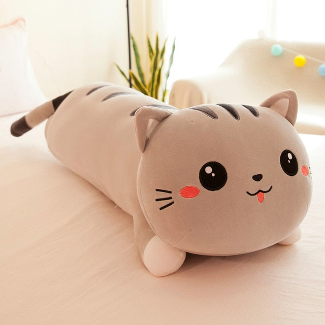 50/140 cm long cat pillow plush toy soft stuffed plush animal kids gift home decor girl gift WJ290