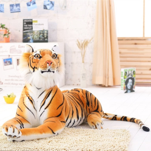 Simulation White Tiger Jaguar Doll 120 cm Lifelike Tiger leopard Plush Toys Soft Wild Animals Children Kids Birthday Gifts