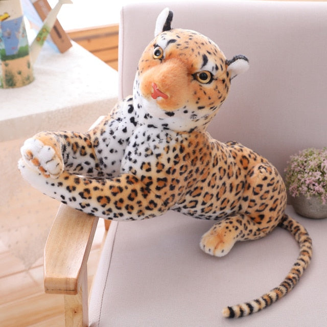 Simulation White Tiger Jaguar Doll 120 cm Lifelike Tiger leopard Plush Toys Soft Wild Animals Children Kids Birthday Gifts