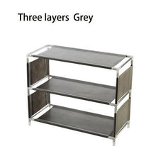 Load image into Gallery viewer, Multi-functional multi-storey shoe rack organizer Household cloth storage rack Simple dormitory provincial space rack
