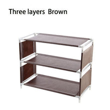 Load image into Gallery viewer, Multi-functional multi-storey shoe rack organizer Household cloth storage rack Simple dormitory provincial space rack
