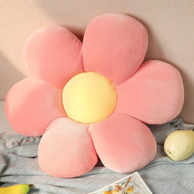 35-75cm Beautiful Colorful Flower Plush Pillow Toy Soft Cartoon Plant Stuffed Daisy Chair Cushion Sofa Kids Lovers Birthday Gift