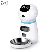 Load image into Gallery viewer, Smart Automatic Pet Feeder With Voice Record Stainless Steel LCD Screen Timer For Dog Food Bowl Cat Food Dispenser Pet Supplies
