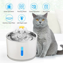 Load image into Gallery viewer, 2.4L Automatic Cat Water Fountain LED Electric Mute Water Feeder USB Dog Pet Drinker Bowl Pet Drinking Dispenser For Cat Dog
