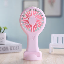 Load image into Gallery viewer, Mini Portable Pocket Fan HandHeld Student Office Travel Cooling Fans USB Rechargeable Outdoor Home Air Cooler with Phone Holder
