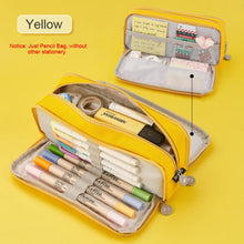 Load image into Gallery viewer, Large Capacity Pencil Case Double Side Macaron Color Canvas Pen Bag Storage Pouch Stationery for Junior High School Students
