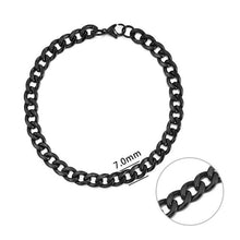 Load image into Gallery viewer, Men Chain Bracelet Stainless Steel Curb Cuban Link Chain Bangle for Male Women Hiphop Trendy Wrist Jewelry Gift custom handmade
