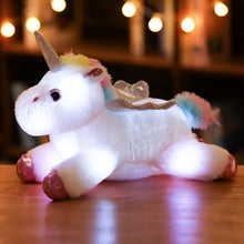 Load image into Gallery viewer, 1pc 38cm LED Unicorn Plush Toys Plush Light Up Toys Stuffed Animals Cute Horse Toy Soft Doll Kids Toys Xmas Birthday Gifts
