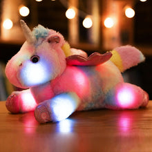 Load image into Gallery viewer, 1pc 38cm LED Unicorn Plush Toys Plush Light Up Toys Stuffed Animals Cute Horse Toy Soft Doll Kids Toys Xmas Birthday Gifts
