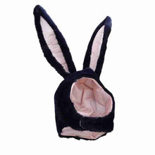 Load image into Gallery viewer, Cute Plush Rabbit Bunny Ears Hat Earflap Cap Head Warmer Photo Supplies Hat With Earflaps White Black Bunny Hats For Girls Women
