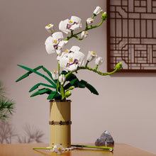 Load image into Gallery viewer, Boxed Phalaenopsis bouque Potted Red Plum Blossom Flowers Building Blocks Bouquet With Vase Bricks Toys Gift Home Decor
