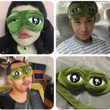 Load image into Gallery viewer, 1pc 3D Pepe Meme FROG Sleeping Mask Plush Eyeshade Plush Eye Cover Cartoon Eyeshade for Eye Travel Relax Gift Sleep mask for eyes cute patches
