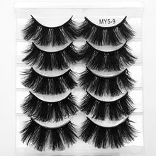 Load image into Gallery viewer, NEW 5Pair Fluffy Lashes 25mm 3d Mink Lashes Long Thick Natural False Eyelashes Lashes Vendors Makeup Mink Eyelashes
