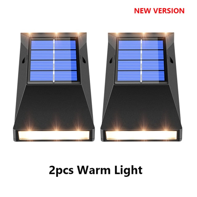 2pcs LED Solar Lights Wall Lamps Garden Decoration Outdoor Waterproof Solar Powered Lamps LED Sunlight Street Lighting