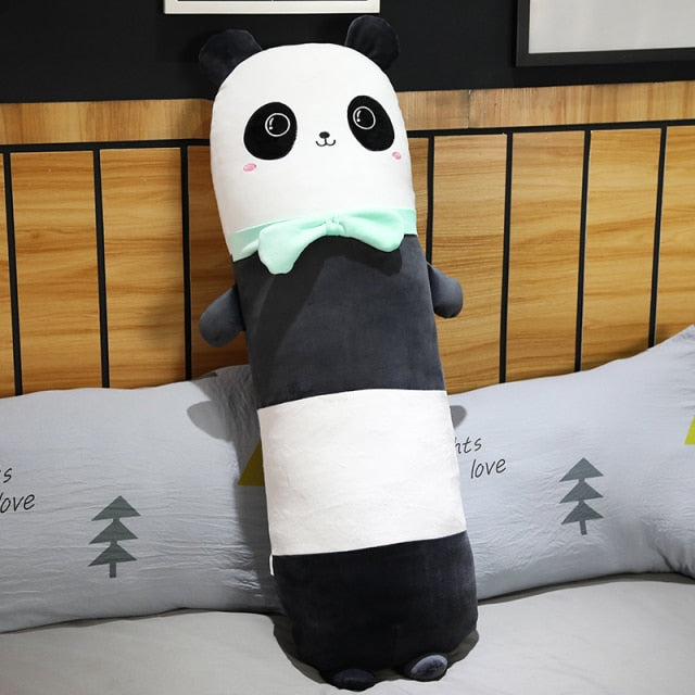 panda  Plush Toy Stuffed Animals Kids Doll Cute Gifts Cylindrical Strip Leg with Sleeping Pillow Girlfriend Toy