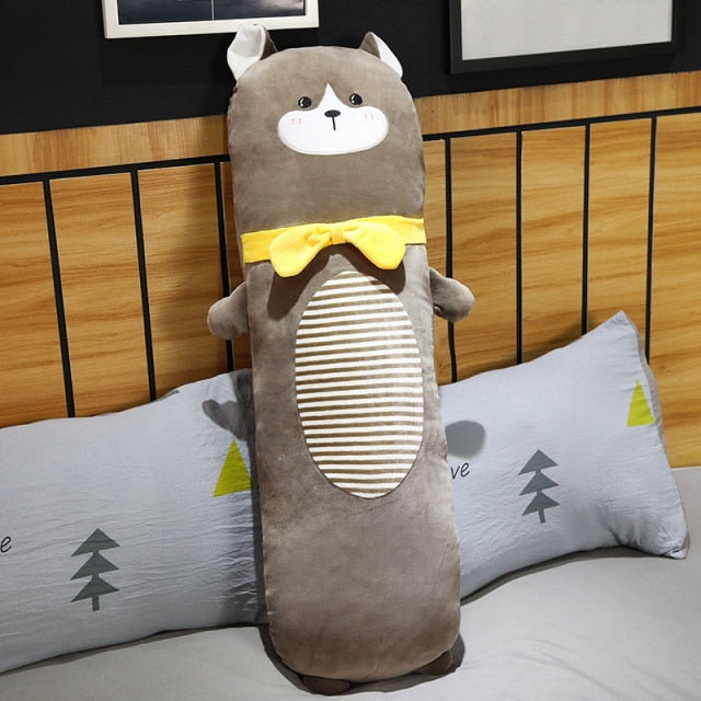 beer panda  Christmas Plush Toy Stuffed Animals Kids Doll Cute Gifts Cylindrical Strip Leg with Sleeping Pillow Girlfriend Toy