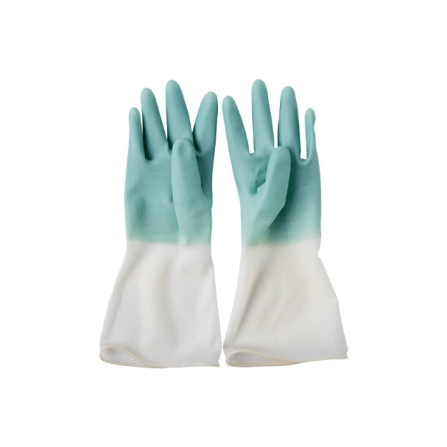 Eyliden 1Pair  Silicone Cleaning Gloves Dishwashing Cleaning Gloves Scrubber Dish Washing Sponge Rubber Gloves Cleaning Tools