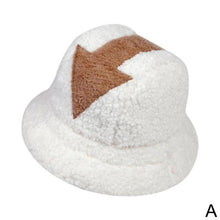 Load image into Gallery viewer, Appa airbender  Bucket Hat Lamb Wool Gorros Fur Fishing Appa Bucket Hat Plaid Panama Winter Warm Hat Cap for Women
