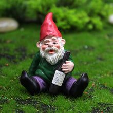 Load image into Gallery viewer, Mini Drunk Gnomes Dwarf Fairy Garden Statue Miniatures Courtyard Elf Figure Resin Micro Landscape Outdoor Figurine Ornament

