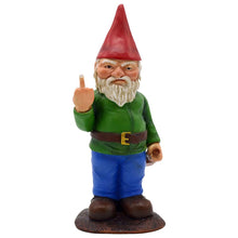Load image into Gallery viewer, Funny Middle Finger Gnome Statue Resin Garden Figurines Ornaments Erect Middle Finger Provocative Disdain Micro Landscape Garden Decoration
