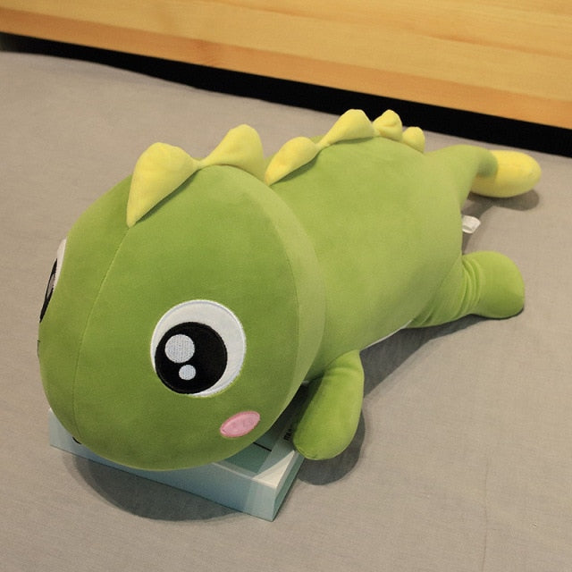 60-140CM Big Size Long Lovely Dinosaur Plush Toy Soft Cartoon Animal Dinosaur Stuffed Doll Pillow for Kids Birthday Gift