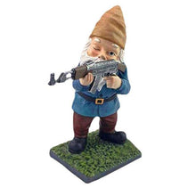 Load image into Gallery viewer, Mini Gnome with Gun Dwarfs Funny Resin Statue Cute DIY Bonsai Decoration For Desk Outdoor Garden Sculpture Home Decoration
