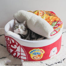 Load image into Gallery viewer, Pet products for cat winter tent funny noodles small dog bed House sleeping bag cushion for cats plush bed furniture accessories
