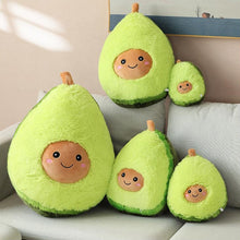 Load image into Gallery viewer, Smiling Avocado Stuffed Plush Toys Filled Doll Soft Sofa Plants Cushion Cartoon Fruit Pillow Soft Cushion Pillow Children Gift
