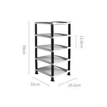 Load image into Gallery viewer, DIY Assembly 6 Layers Stackable Shoe Organizer Shoe Shelf Shoe Rack Stand Space Saving Shoe Hanger Shoe Box Cabinet storage rack
