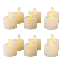 Load image into Gallery viewer, Pack of 6 or 12 Remote or Not Remote Flameless Battery Candles,Realistic and Bright Flickering Fake Dancing Flame Tea lights
