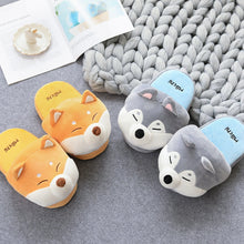 Load image into Gallery viewer, Shiba Inu husky Corgi Soft Stuffed Animals Man Woman Couple Winter warm Shoes Cotton Husky Dog Plush Toy Cute child girl Xmas Gift
