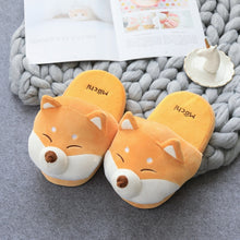 Load image into Gallery viewer, Shiba Inu husky Corgi Soft Stuffed Animals Man Woman Couple Winter warm Shoes Cotton Husky Dog Plush Toy Cute child girl Xmas Gift
