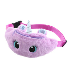 Load image into Gallery viewer, Children&#39;s Fanny Pack Cute Unicorn  Plush Toys Belt Gradient Color Chest Bag Cartoon Coin Purse Travel Chest Bag Girls Waist Bag
