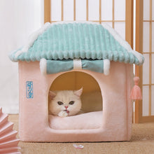 Load image into Gallery viewer, Winter Cozy Pet House Dogs Soft Nest Kennel Sleeping Cave For Cat Dog Puppy Warm Tents Removable Bed Nest For Chihuahua

