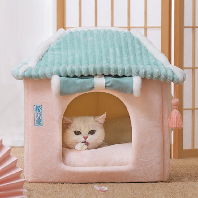 Winter Cozy Pet House Dogs Soft Nest Kennel Sleeping Cave For Cat Dog Puppy Warm Tents Removable Bed Nest For Chihuahua