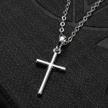 Load image into Gallery viewer, Fashion Christian Jesus Cross Necklaces Gold Silver Color Long Chain Simple Cross Pendants For Women Men Jewelry custom handmade christ christian christianity
