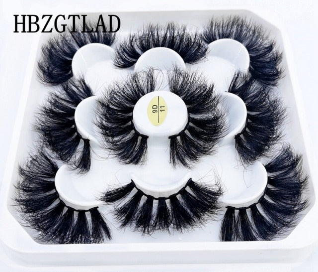 5 Pairs 3d Mink Dramatic Volume Lashes Bulk Faux Thick Long Wispy Natural Mink Lashes Pack Short Wholesales Natural False lashes