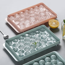 Load image into Gallery viewer, Creative Round Ice Cube Tray with Lid Plastic Ice Cube Mold Refrigerator Spherical Ice Box Large Ice Mold Ice Box Kitchen Tools
