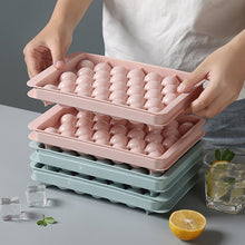 Load image into Gallery viewer, Creative Round Ice Cube Tray with Lid Plastic Ice Cube Mold Refrigerator Spherical Ice Box Large Ice Mold Ice Box Kitchen Tools
