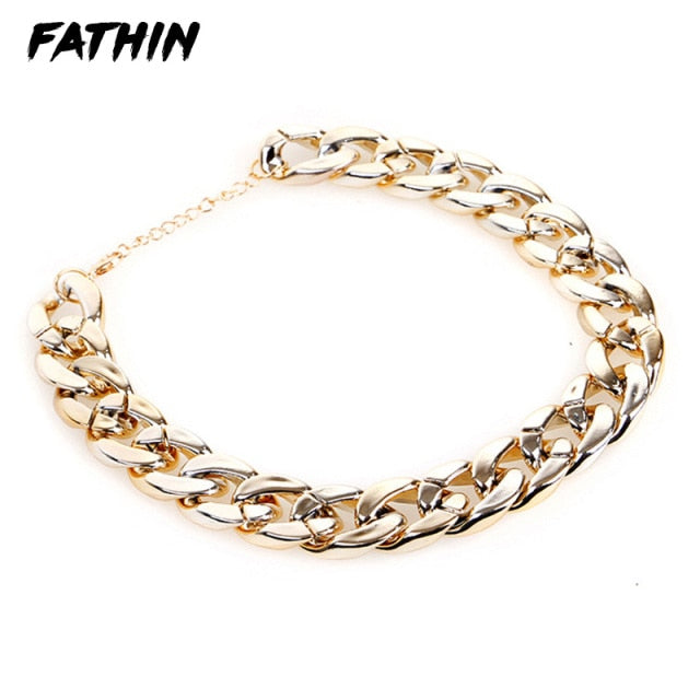 Plastic Punk Gold Dog Chain Collar Pet Jewelry Photo Props Dog Accessories 37CM for Small Large Dogs