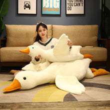 Load image into Gallery viewer, Giant 50-190cm Fluffy Duck Plush Toys Sleep Pillow Cute Animal Stuffed Swan Goose Dolls Floor Mat Kids Girls Birthday Gift
