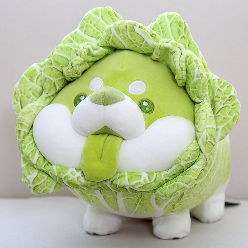Cabbage Shiba Inu Dog Cute Vegetable Fairy Anime Plush Toy Fluffy Stuffed Plant Soft Doll Kawaii Pillow Baby Kids Toys Gift
