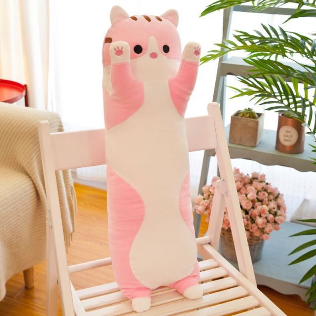 Soft/Cute /Plush /Long cat/pillow/Cotton doll toy Office lunch Sleeping Pillow Christmas gifts birthday gifts girls gifts