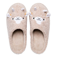 Load image into Gallery viewer, Winter House Women Fur Slippers Soft Memory Foam Sole Cute Cartoon Fox Bear Bedroom Ladies Fluffy Slippers Couples Plush Shoes
