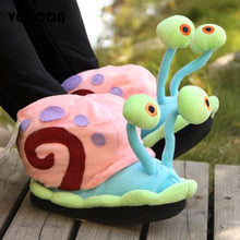 Load image into Gallery viewer, Gary Snail Winter Woman Cartoon Cotton Slippers Home Warm Little Snail Shoes Cute Funny Snail Wrap Cotton Shoe Plush Soft Bottom Bread Shoe
