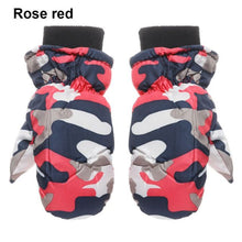 Load image into Gallery viewer, Winter Warm Rabbit Snowman Camo Camouflage Gloves 0-5 Years Old Children Ski Gloves Thick Velvet  Knitted Mittens Gloves For Girls Keep Hands Warm
