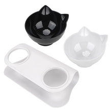 Load image into Gallery viewer, Durable Double Bowls Pet Food Water Feeder With Raised Stand Protection Cervical Non-slip Cat Bowl Dog Bowl Cat Dogs Feeder
