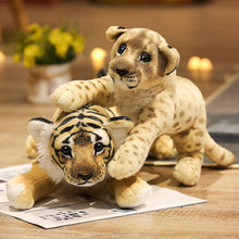 Load image into Gallery viewer, 39/48/58cm Lovely Lion Tiger Leopard Plush Toys Cute Simulation Dolls Stuffed Soft Real Like Animal Toys Child Kids Decor Gift
