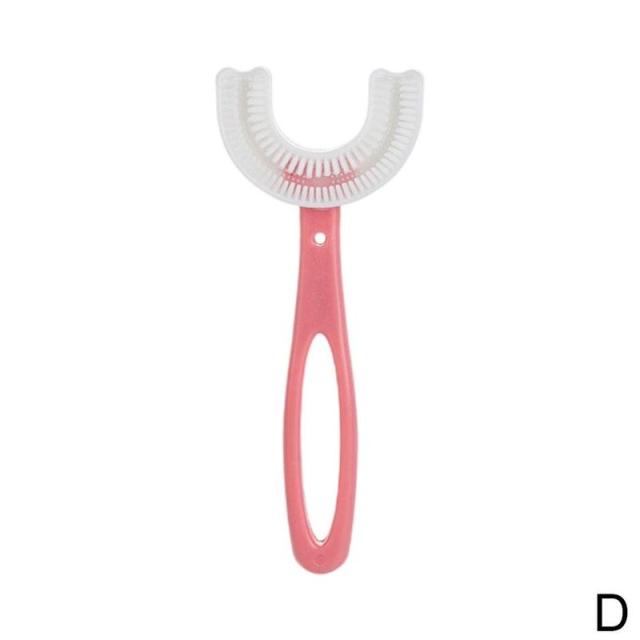 Cute U-shaped Baby Toothbrush Children's Toothbrush Oral Care Cleaning Brush Convenient and Simple Silicone Baby Toothbrush Oral