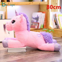 Load image into Gallery viewer, 2021 New Arrival large unicorn plush toys cute pink white horse soft doll stuffed animal big toys for children birthday gift
